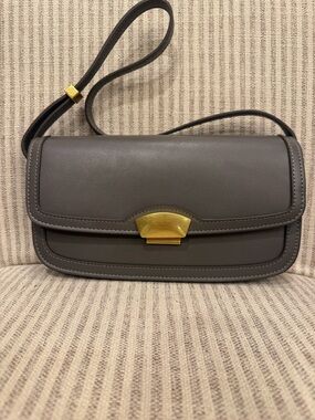 Gray Mango shoulder purse bought in Spain never used
